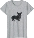 Turning Radius: Negligible Funny Corgi Dog Lover Retro T-Shirt - Heather Grey