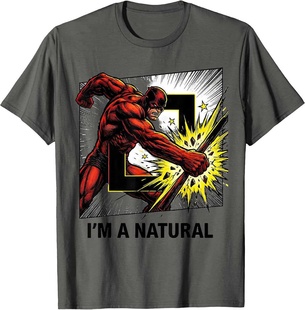 I'm A Natural Comic Book Music Lover Musician Teacher Gift T-Shirt - Asphalt Grey