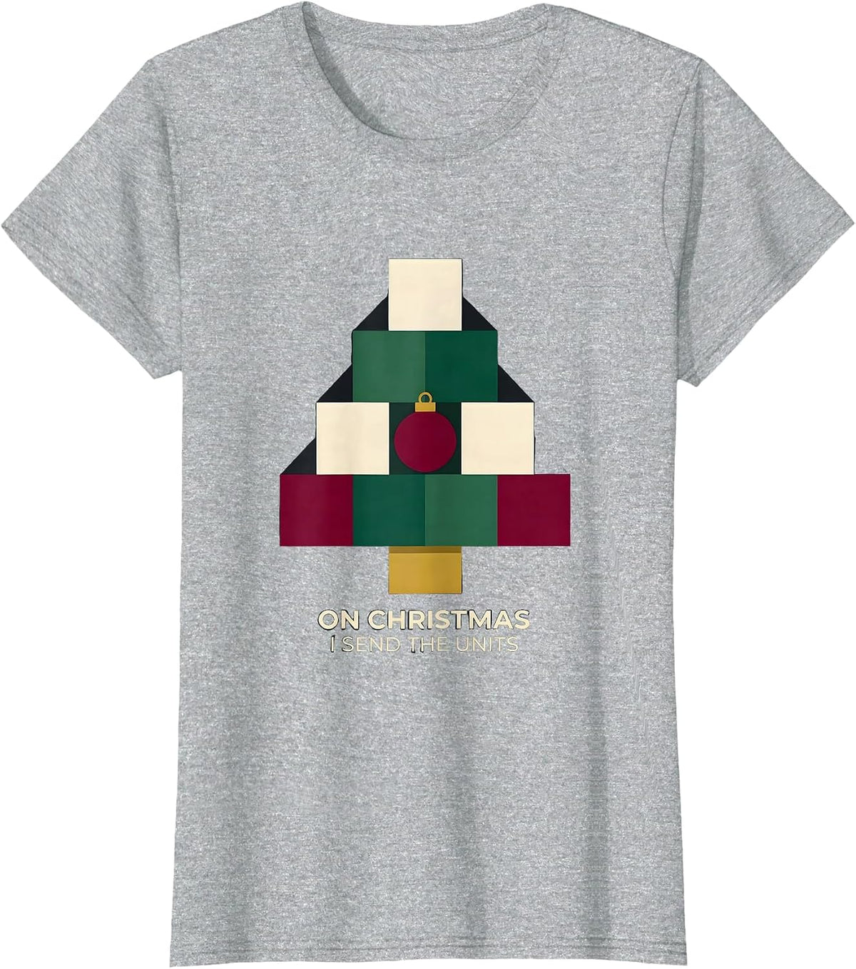 On Christmas, I Send The Units Funny 911 Dispatcher T-Shirt - Heather Grey