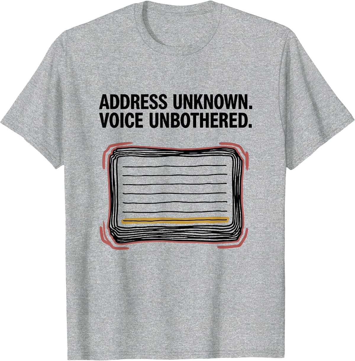 Men's Address Unknown Voice Unbothered Thin Line 911 Dispatcher T-Shirt - Heather Grey