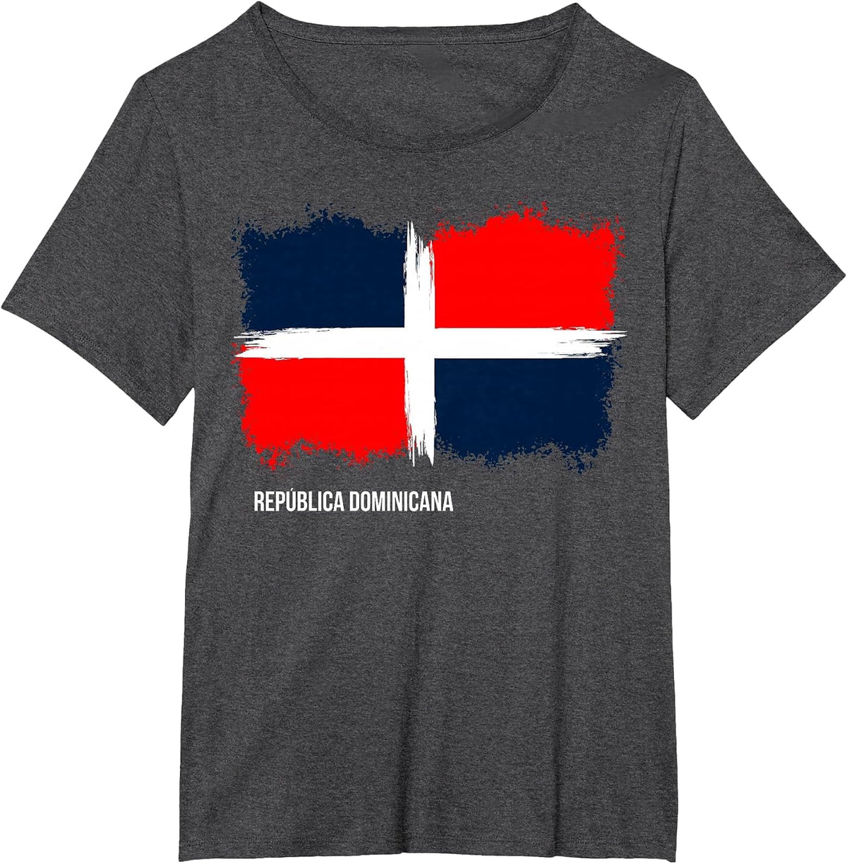 Boy, Girl, Men and Women Country Flag of Dominican Republic T-Shirt - Dark Heather Grey