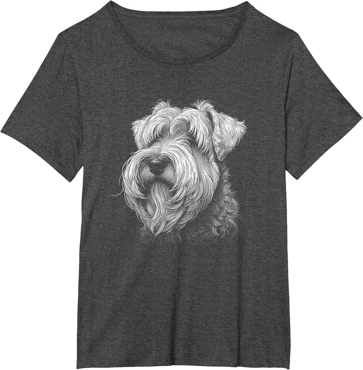 Sealyham Terrier Dog Art Design T-Shirt - Dark Heather Grey