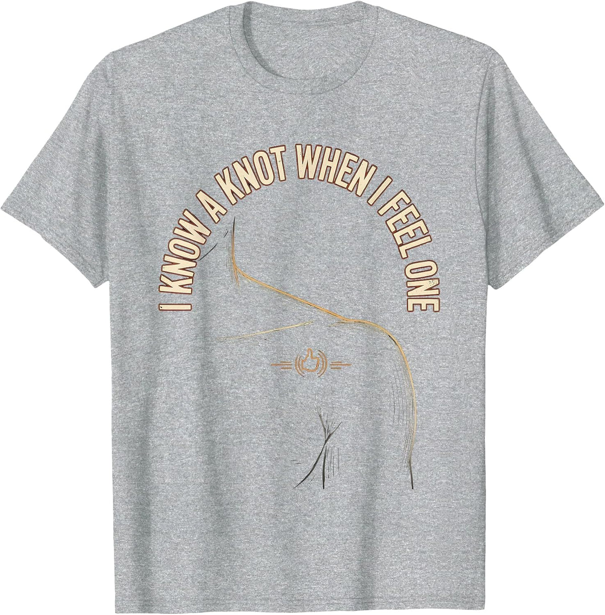 Men's I Know A Knot When I Feel One Vintage Massage Therapist LMT T-Shirt - Heather Grey