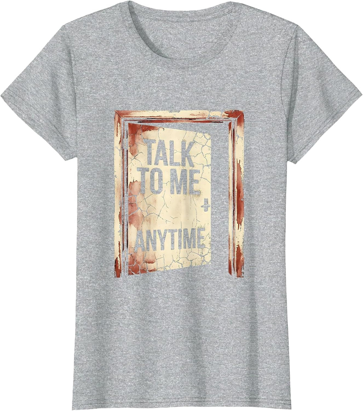 Women's Talk to Me Anytime School Counselor Design T-Shirt - Heather Grey