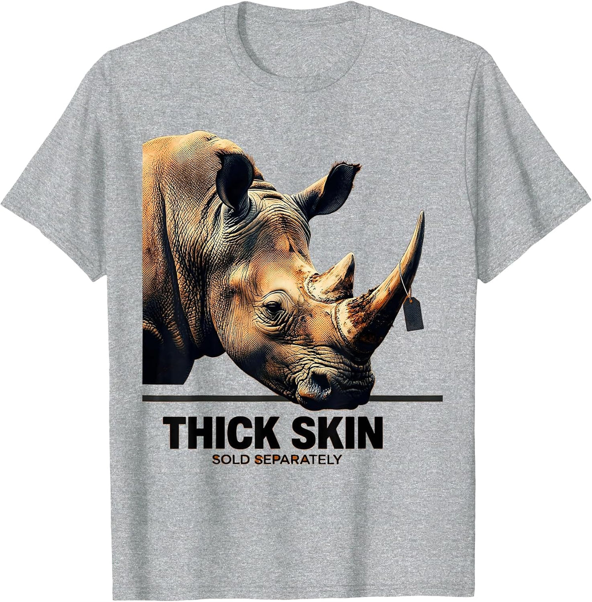 Men's Thick Skin Sold Separately Sarcastic Humor Design T-Shirt - Heather Grey
