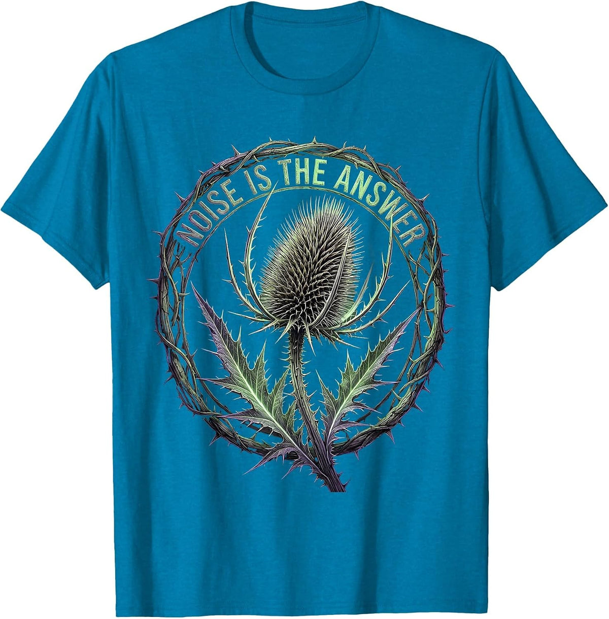Noise Is The Answer Grunge Music Design T-Shirt - Sapphire Blue