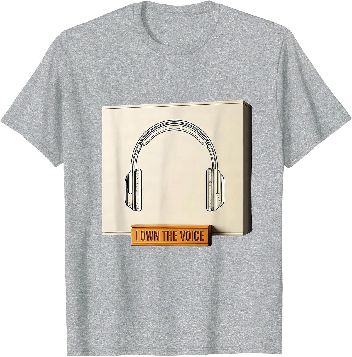 Men's I Own The Voice Minimalist 911 Dispatcher Thin Yellow Line T-Shirt - Heather Grey