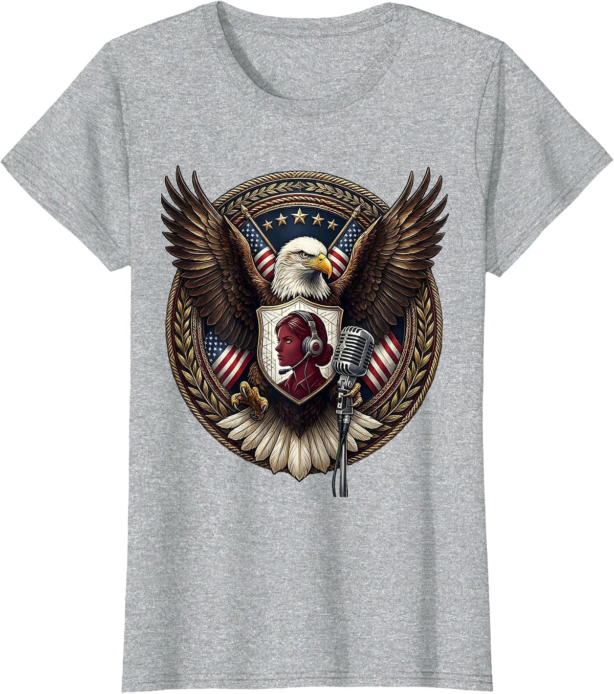 Women's 911 Dispatcher City Map Profile Graphic T-Shirt - Heather Grey
