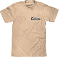 Tee Luv Men's Original Coors Rodeo Legend Double Sided Beer Logo Shirt - Cream
