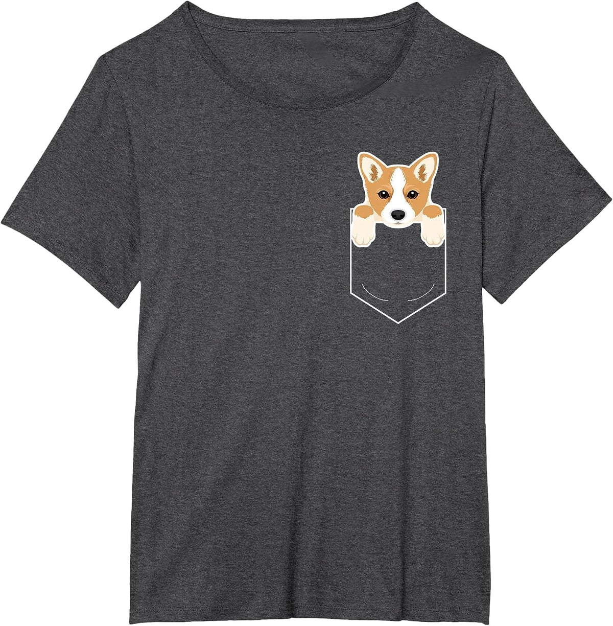 Corgi in My Pocket Cute Dog Owner T-Shirt T-Shirt - Dark Heather Grey