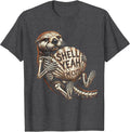 Men's Shell Yeah I'm Cute Sea Otter Design T-Shirt - Dark Heather Grey