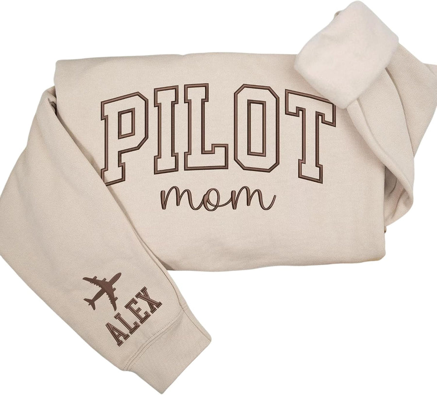 Custom Embroidered Sport Mom Sweatshirt, Game Day Shirt Women, Personalized Football Mom Sweater, Volleyball Hockey Baseball