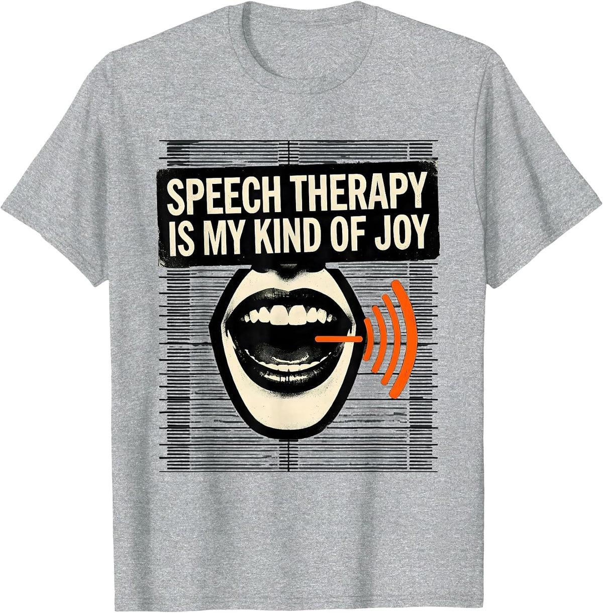 Men's Speech Therapy Is My Kind of Joy Stencil Nurse Healthcare T-Shirt - Heather Grey