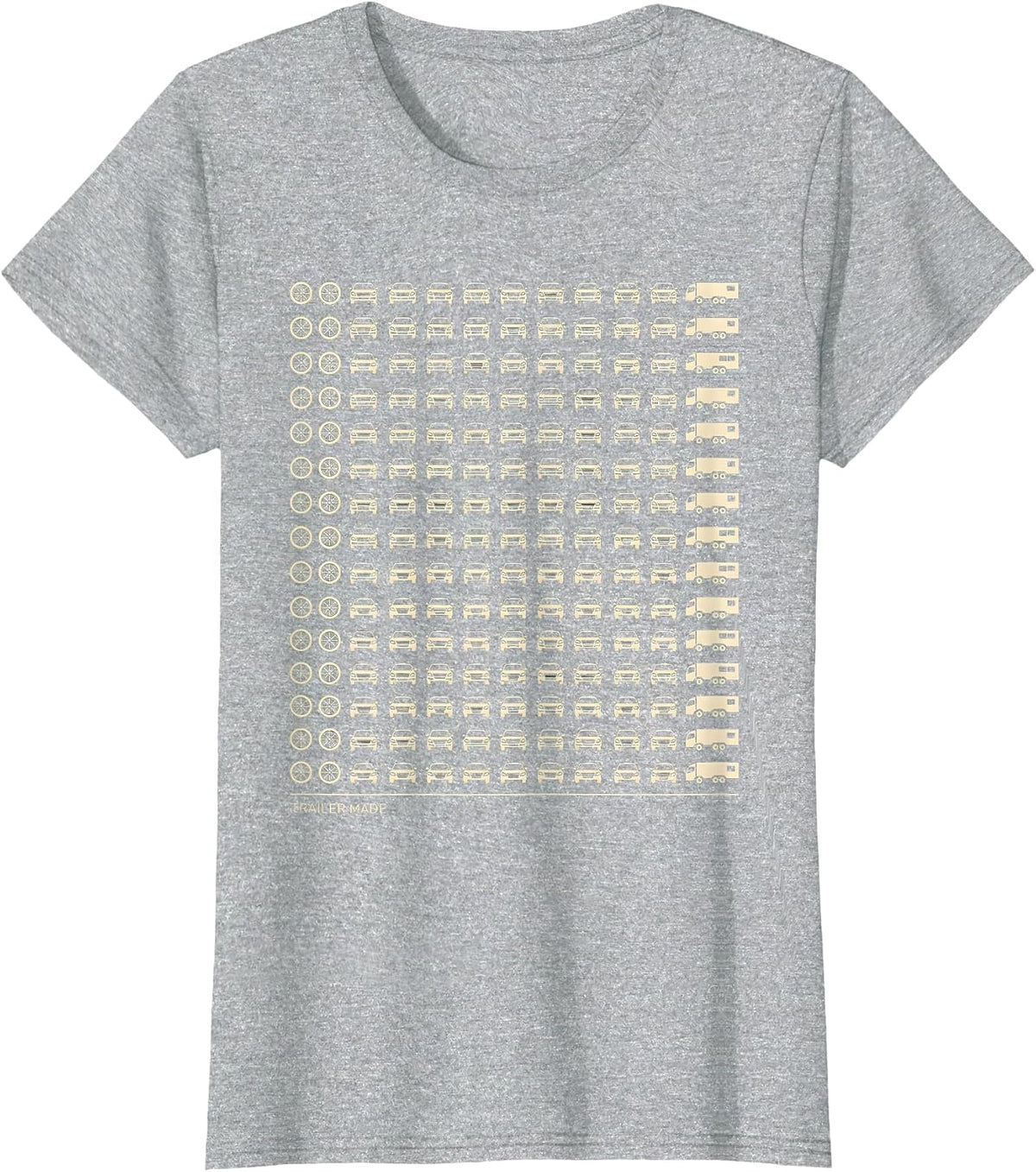 Trailer Made Custom Semi Truck Driver Pickup Truck T-Shirt - Heather Grey
