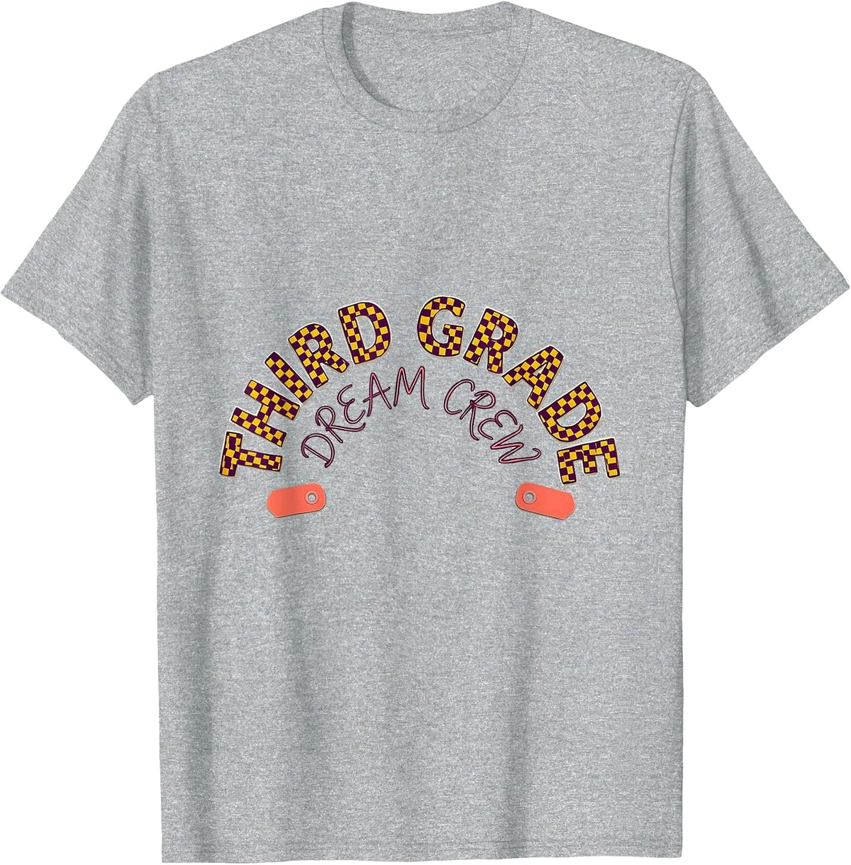 Men's Third Grade Dream Crew Back To School Teacher Student Kids T-Shirt - Heather Grey