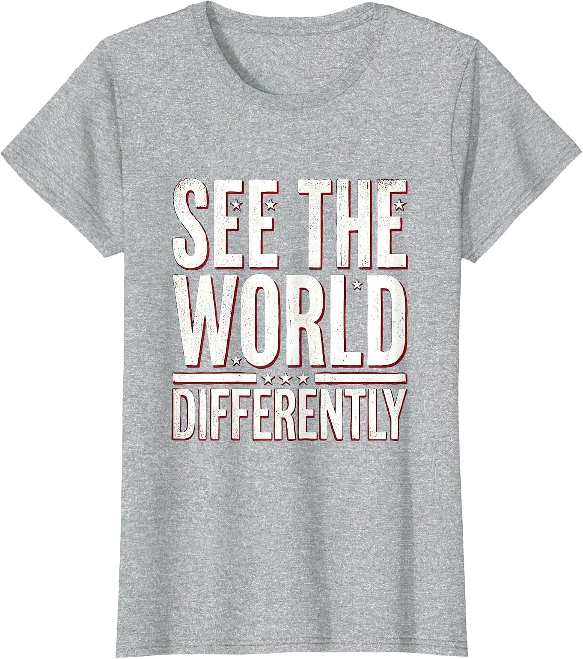 See the World Differently Autism Awareness Design T-Shirt - Heather Grey