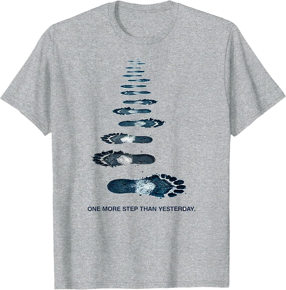Men's One More Step Than Yesterday Funny Physical Therapist PT T-Shirt - Heather Grey