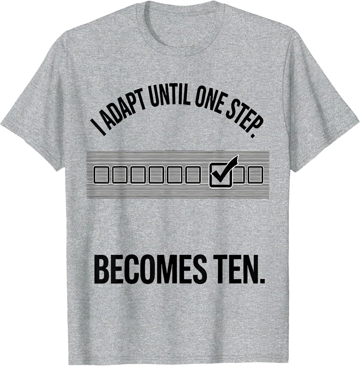 Men's I Adapt Until One Step Becomes Ten Line Art SPED Teacher T-Shirt - Heather Grey