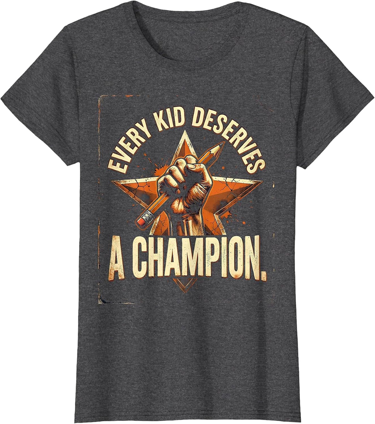 Women's Every Kid Deserves a Champion Sped Teacher T-Shirt - Dark Heather Grey