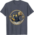 Dock Worker Forklift Warehouse Illustration T-Shirt - Heather Blue