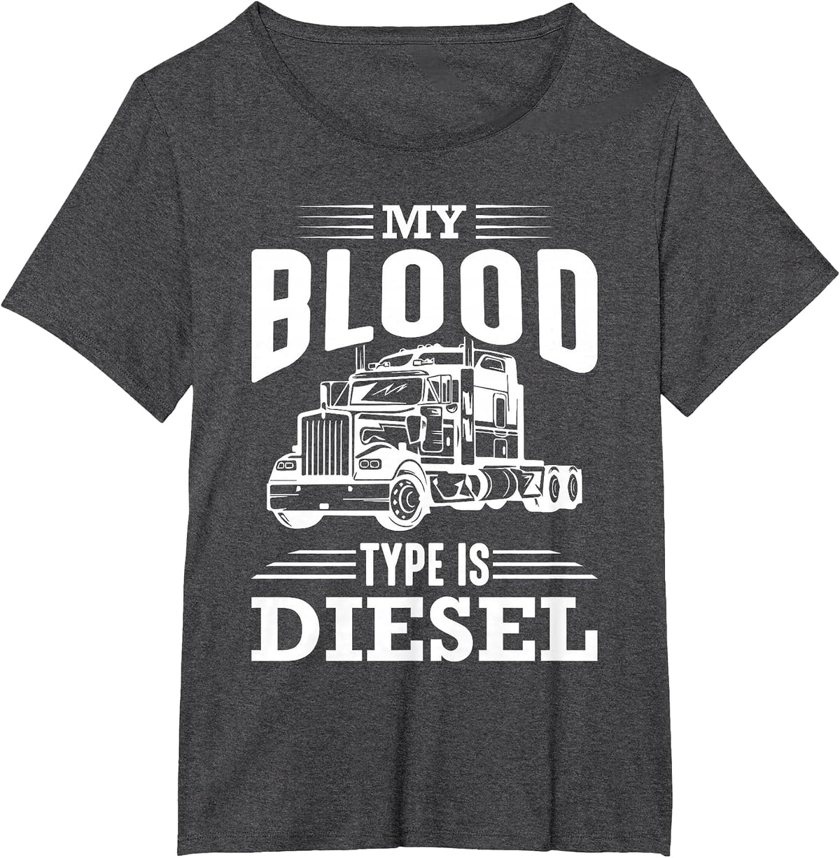 My Blood Group is Diesel Design T-Shirt - Dark Heather Grey