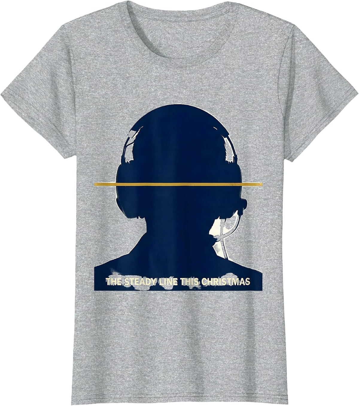 The Steady Line This Christmas Funny 911 Dispatcher T-Shirt - Heather Grey