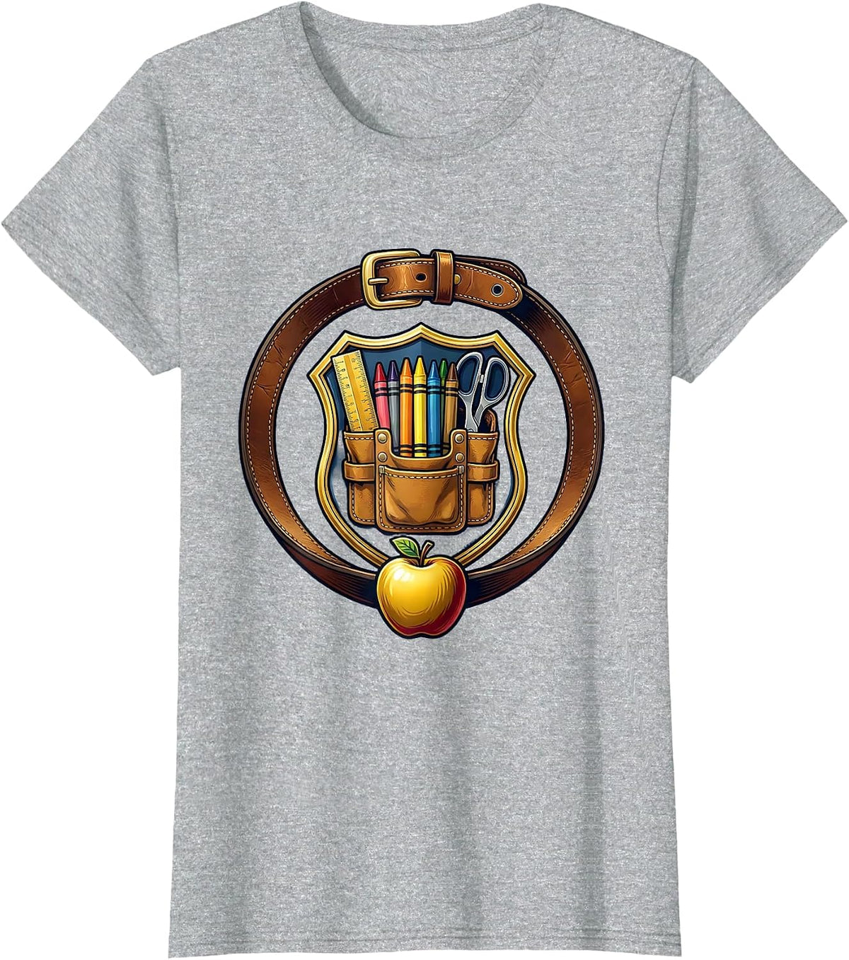 Women's Sped Teacher Toolbelt Graphic Design Gift T-Shirt - Heather Grey