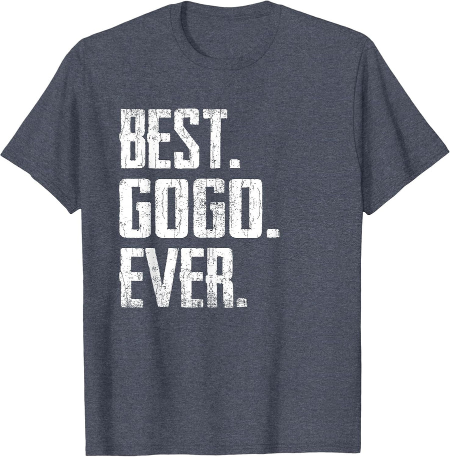 Best GOGO Ever - Father tee T-Shirt - Heather Blue