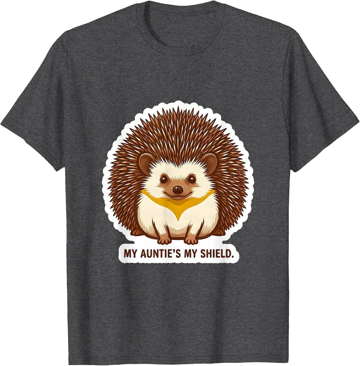Men's My Auntie's My Shield Funny Auntie Family Humor T-Shirt - Dark Heather Grey