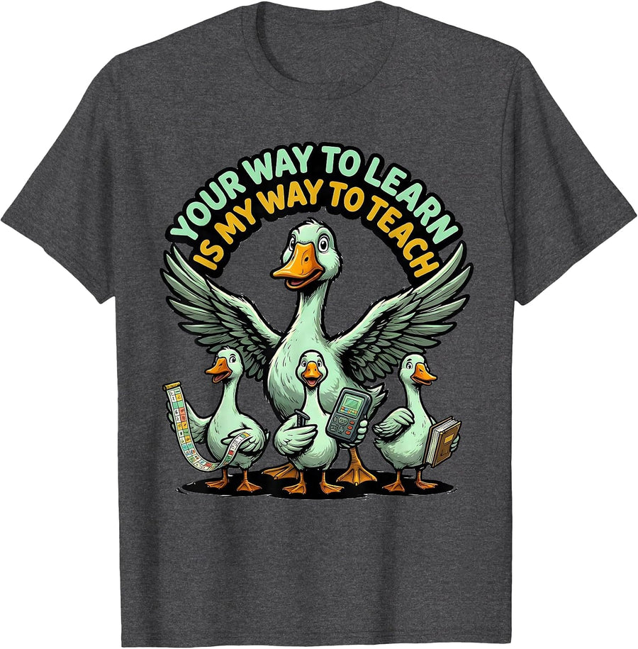 Your Way To Learn Is My Way To Teach Funny Special Education T-Shirt, Men, Dark Heather Grey, Large - As Pictured
