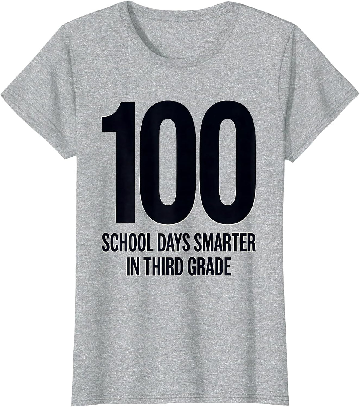 Women's 100 School Days Smarter In Third Grade Playful 100th Day T-Shirt - Heather Grey