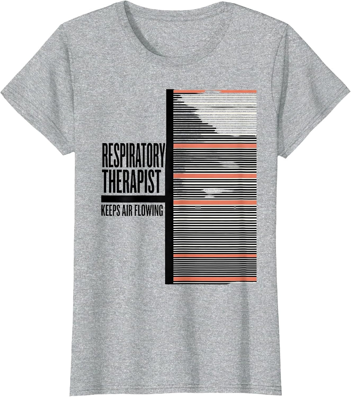 Women's Respiratory Therapist Keeps Air Flowing RT T-Shirt - Heather Grey