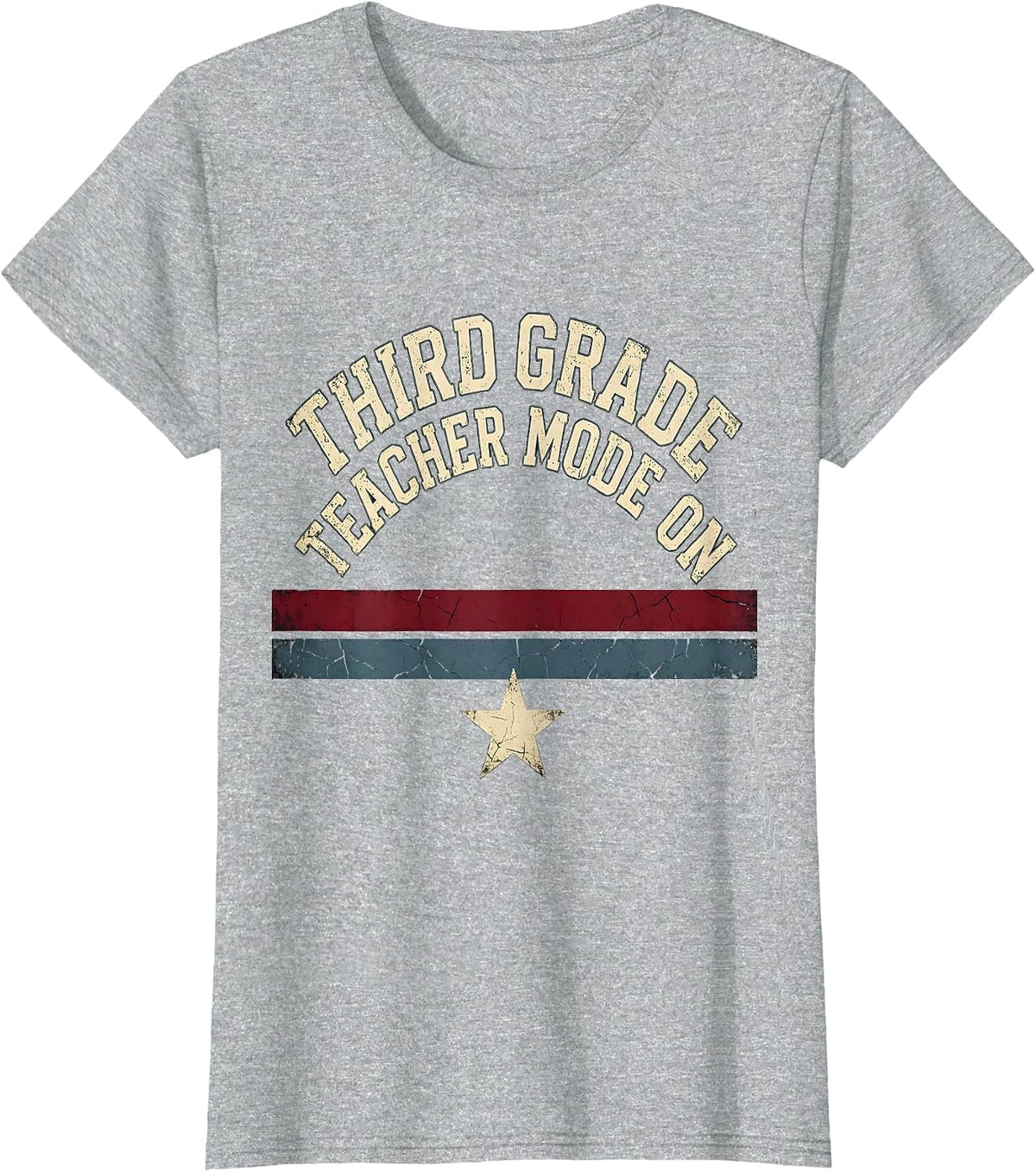 Third Grade Teacher Mode On Educator Design T-Shirt - Heather Grey