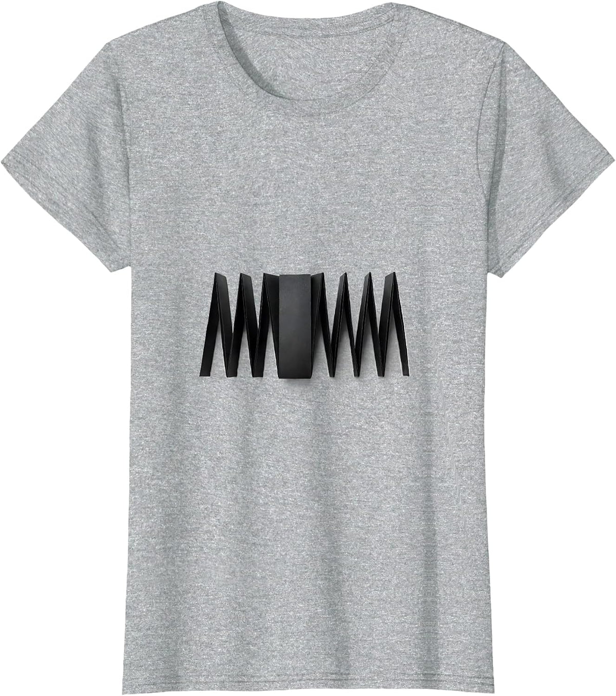 Zigzag Ribbon Minimalist Monday Humor T-Shirt - Heather Grey