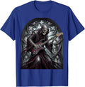 Grim Reaper Electric Guitar Classic Rock Graphic T-Shirt - Royal Blue