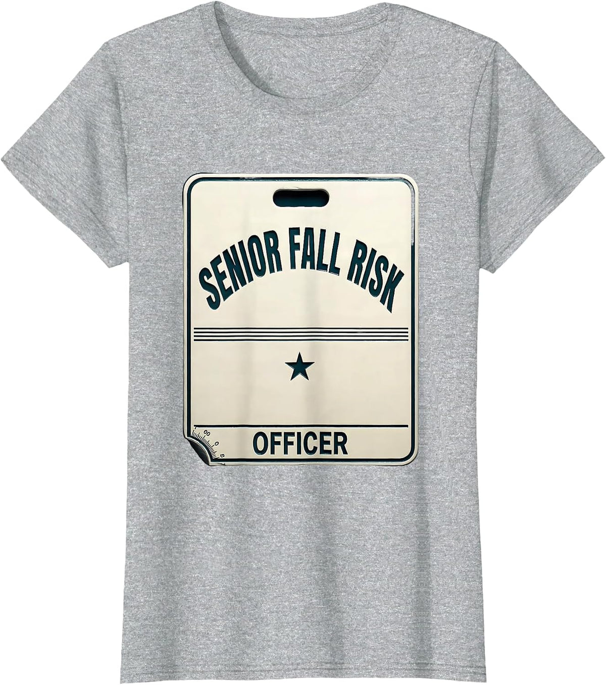 Women's Senior Fall Risk Officer Funny Physical Therapist PT OT Gift T-Shirt - Heather Grey