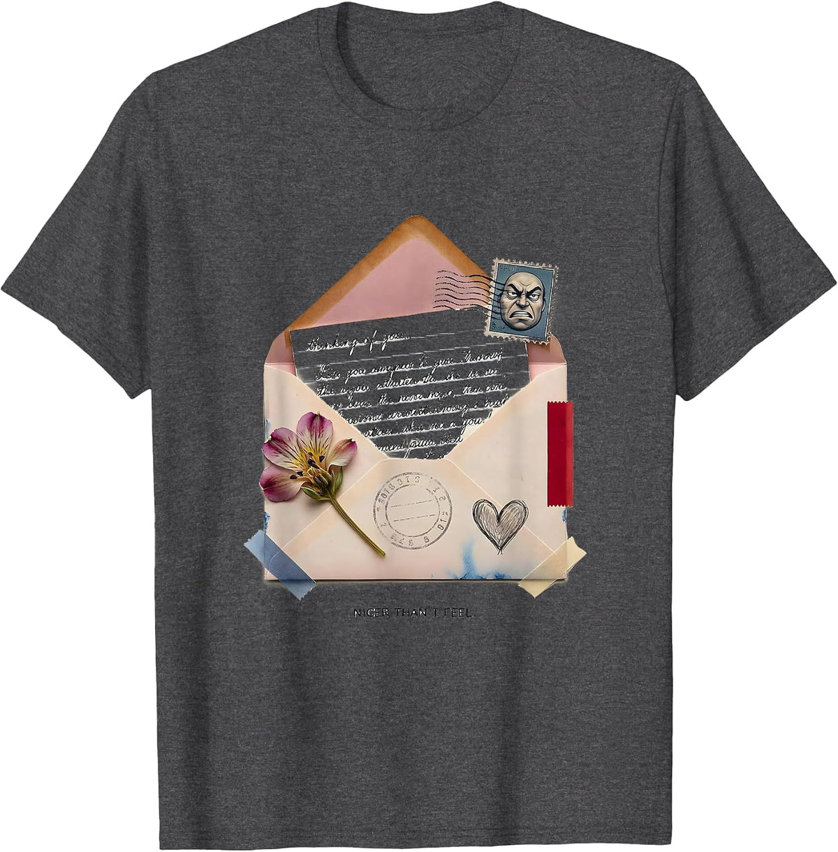 Nicer Than I Feel Sarcastic Humor Design T-Shirt - Dark Heather Grey