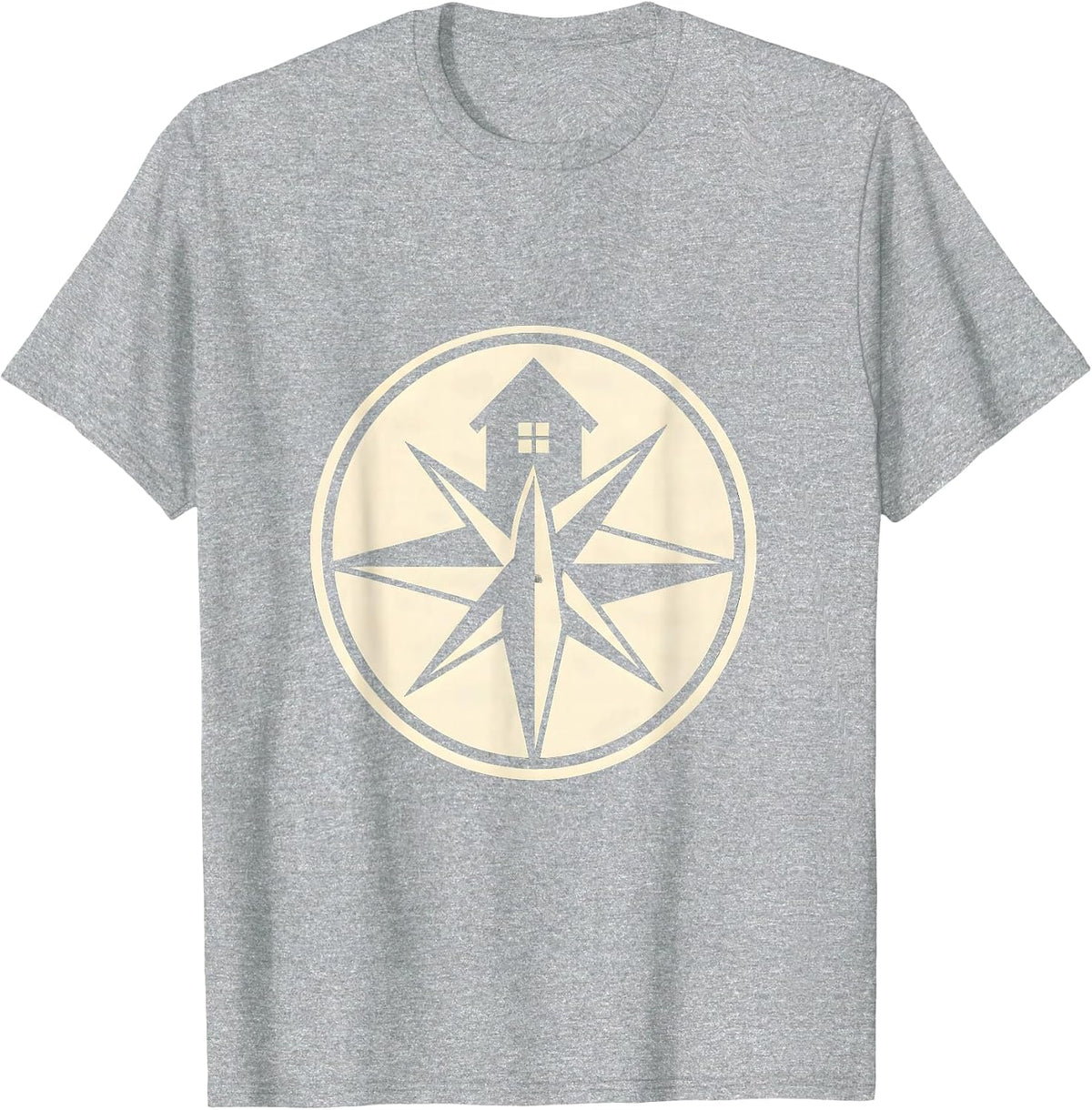 Men's Sped Teacher Compass Schoolhouse Graphic T-Shirt - Heather Grey
