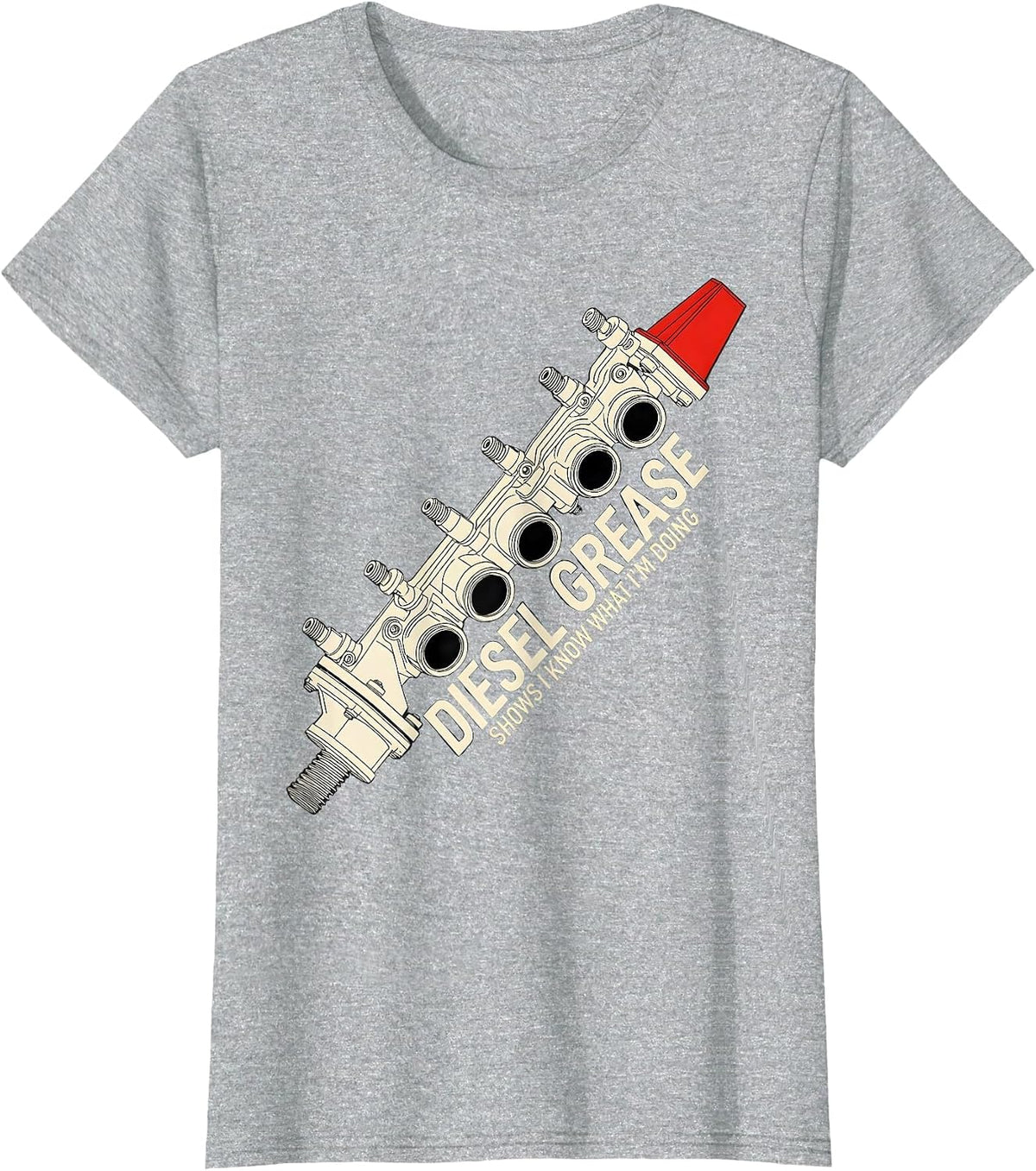 Diesel Grease Shows I Know What I'm Doing Mechanic T-Shirt - Heather Grey