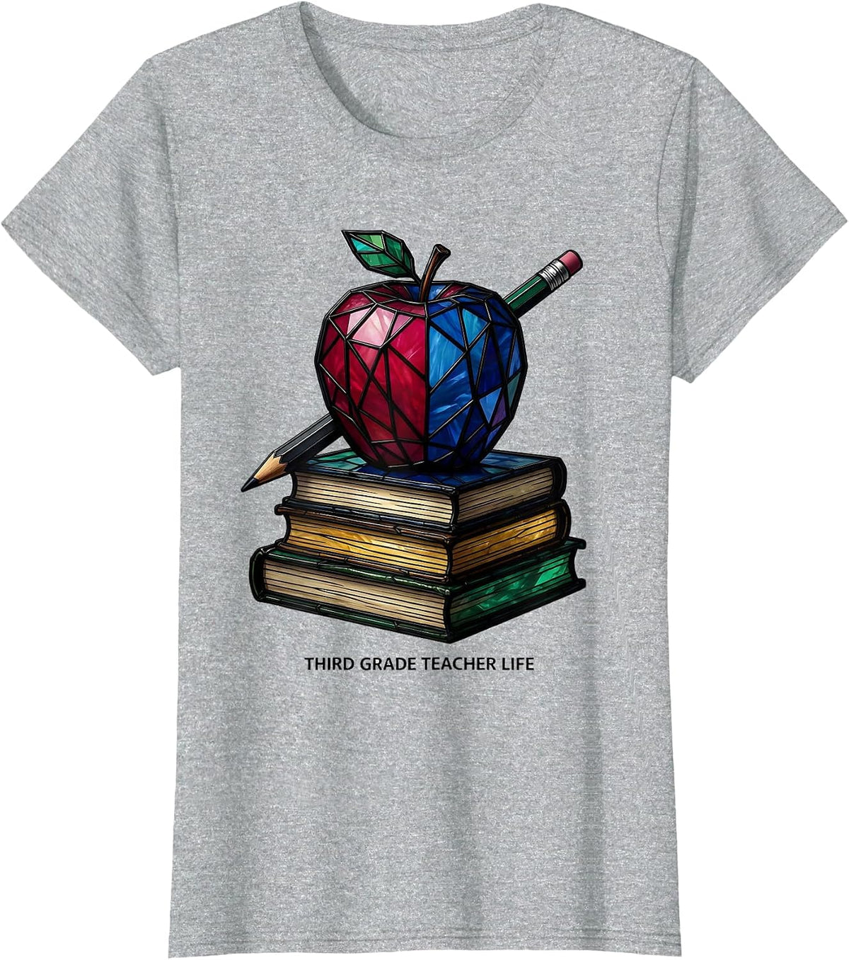 Third Grade Teacher Life Graphic Design T-Shirt - Heather Grey