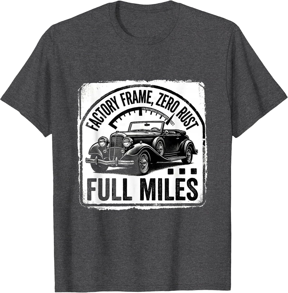 Men's Factory Frame Zero Rust Full Miles Vintage Convertible T-Shirt - Dark Heather Grey