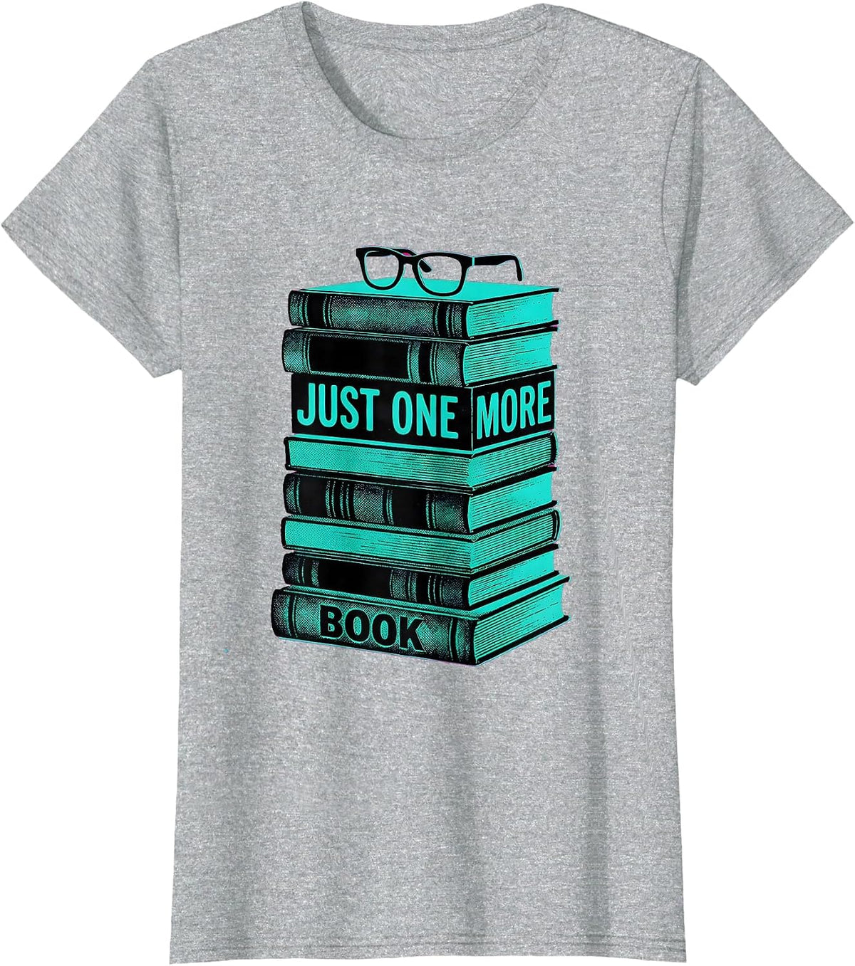Just One More Book Funny Book Lover Librarian Reader Humor T-Shirt - Heather Grey