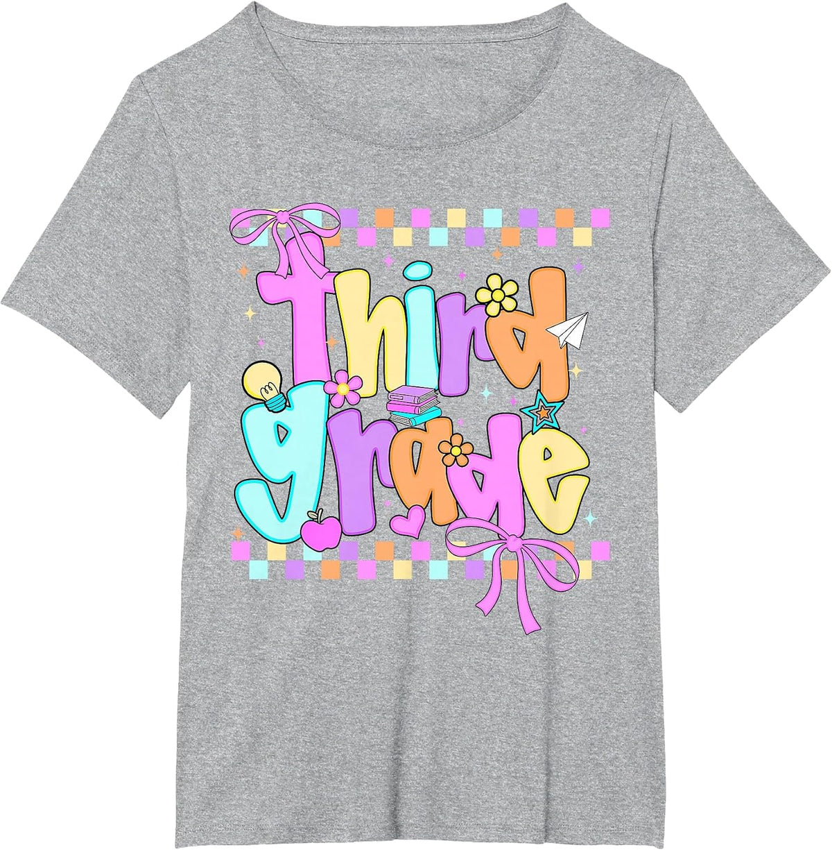 3rd Grade for Girls Back to School First Day of Third Grade T-Shirt - Heather Grey