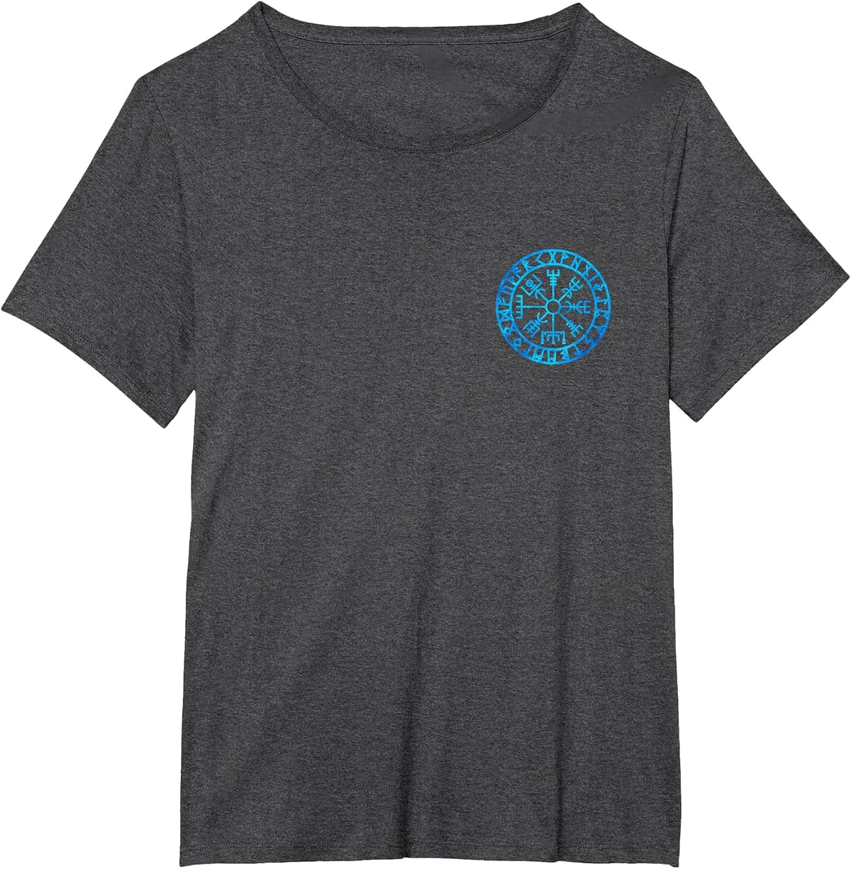 Vegvisir Viking Compass Rune Protection Symbol Celtic Nordic T-Shirt - Dark Heather Grey