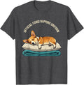 Men's Official Corgi Napping Uniform Funny Dog Owner Pajama Gift T-Shirt - Dark Heather Grey