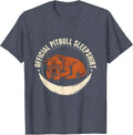 Official Pitbull Sleepshirt Napping Pajamas Dog Lover T-Shirt - Heather Blue