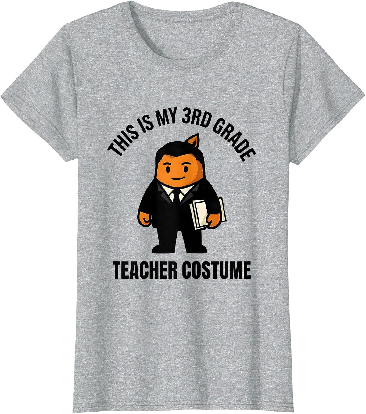 Women's This Is My 3rd Grade Teacher Costume Funny Halloween School T-Shirt - Heather Grey