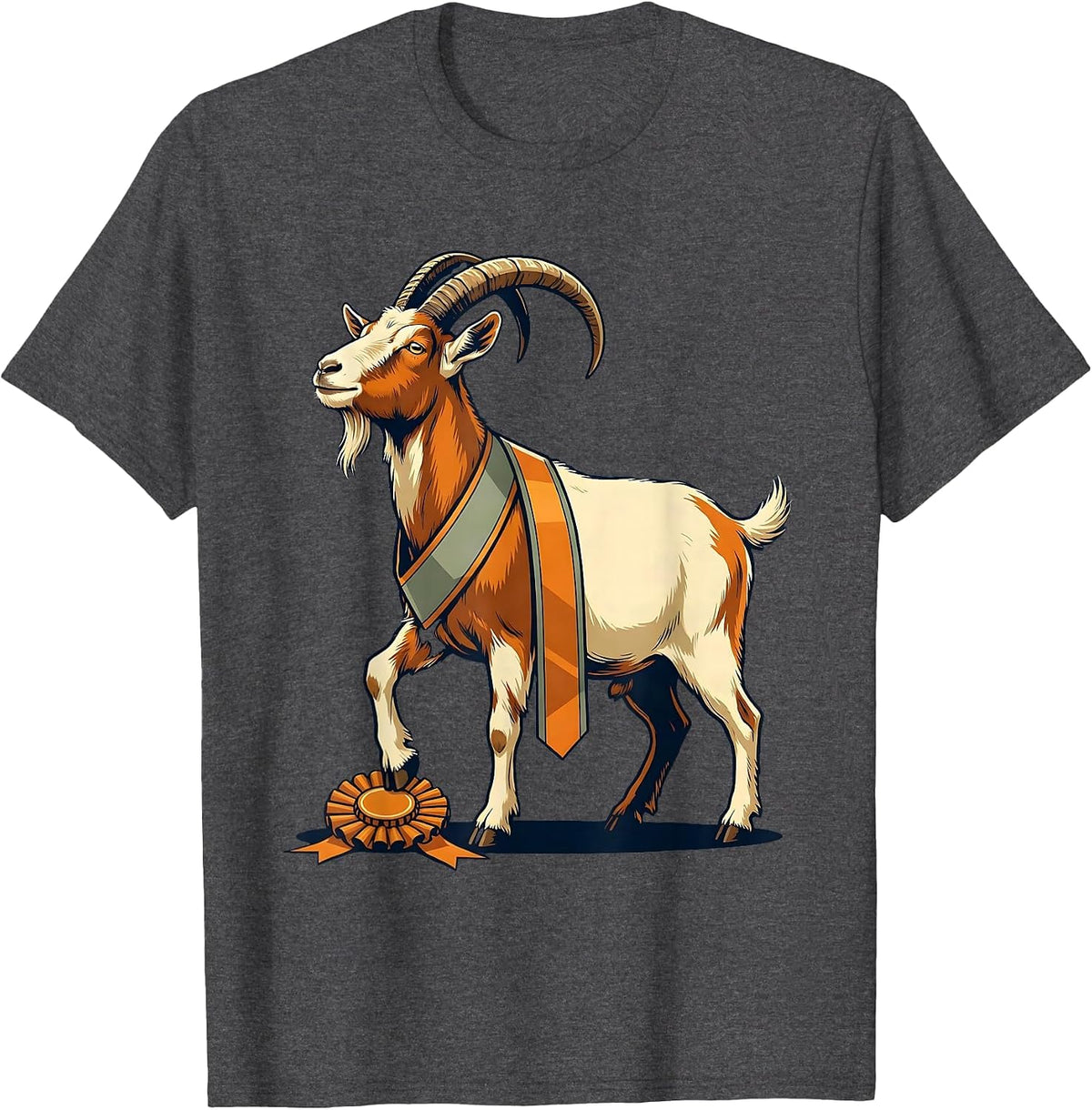 Proud Goat Champion Humor Sports Fan Gift T-Shirt - Dark Heather Grey