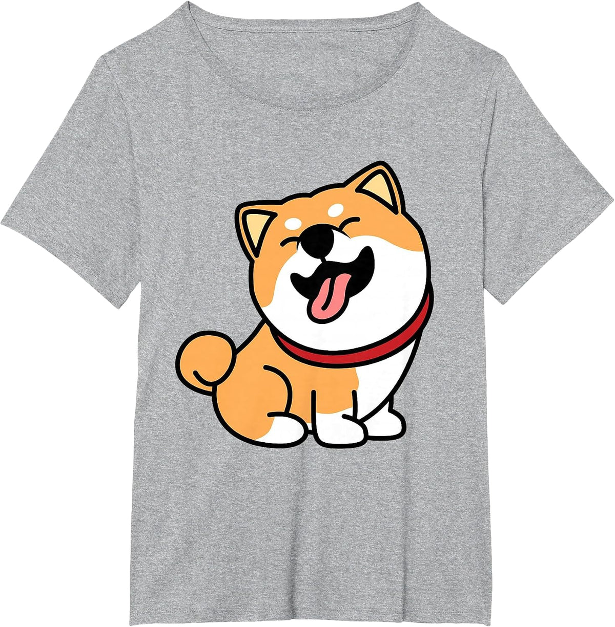 Cute Shiba Inu Dog Lover T-Shirt - Heather Grey