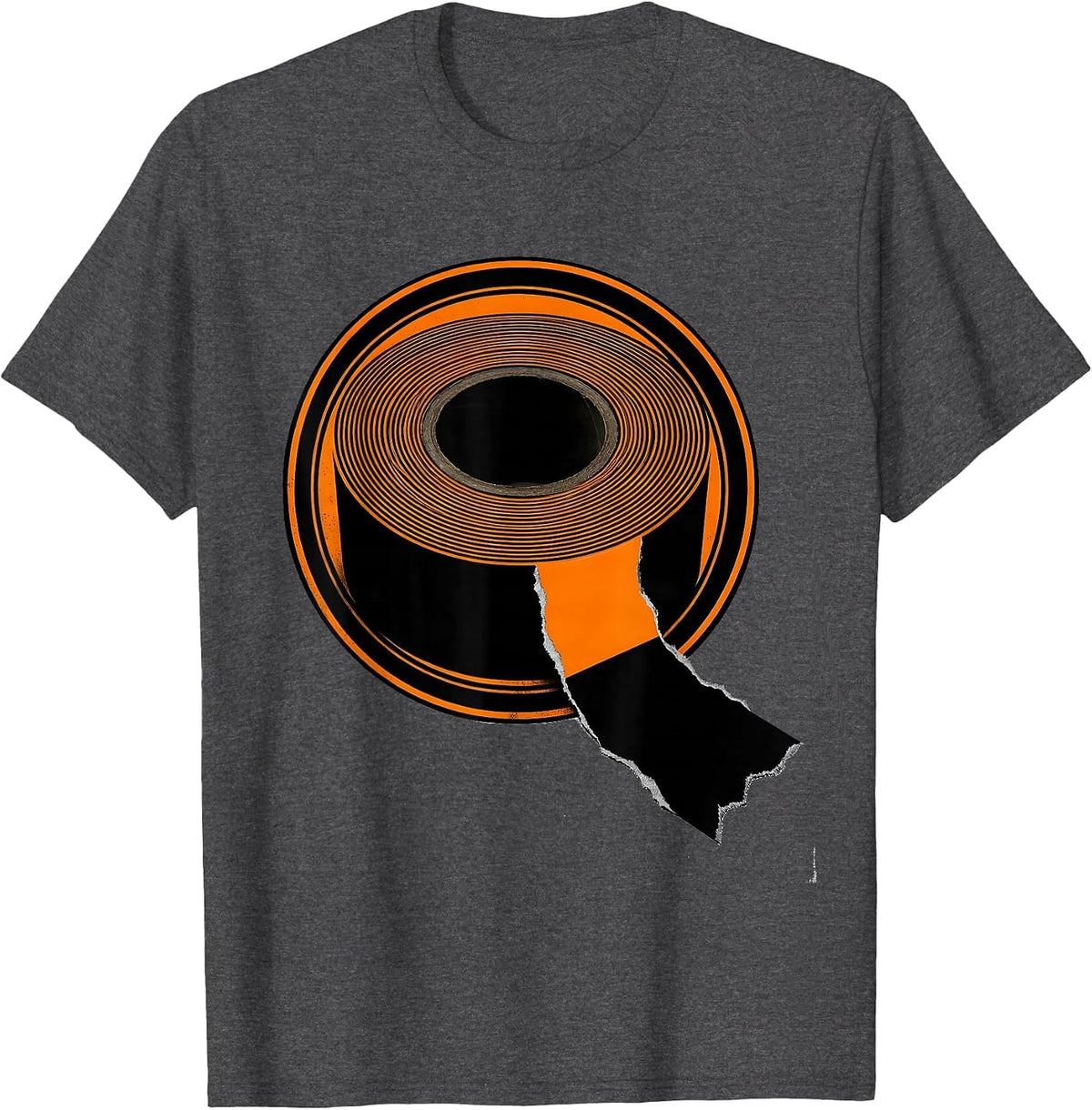 Men's Duct Tape Illustration Humor Graphic Design T-Shirt - Dark Heather Grey
